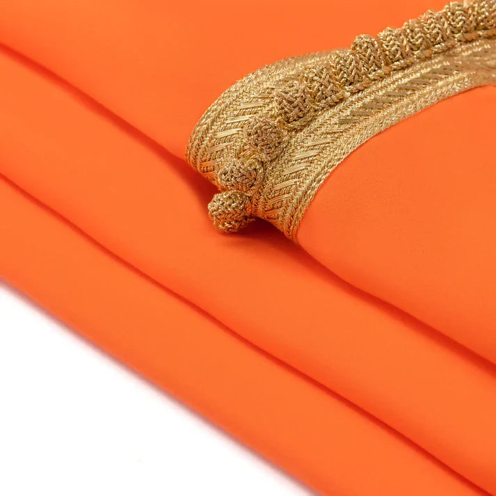 Orange mango Moroccan Djellaba for girls kids