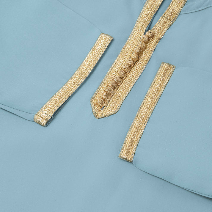Light blue Moroccan Djellaba for girls kids