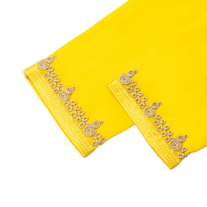 Yellow Moroccan Djellaba for girls kids