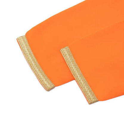 Orange mango Moroccan Djellaba for girls kids
