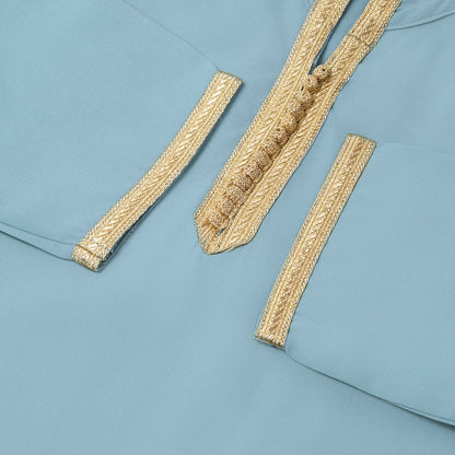 Light blue Moroccan Djellaba for girls kids