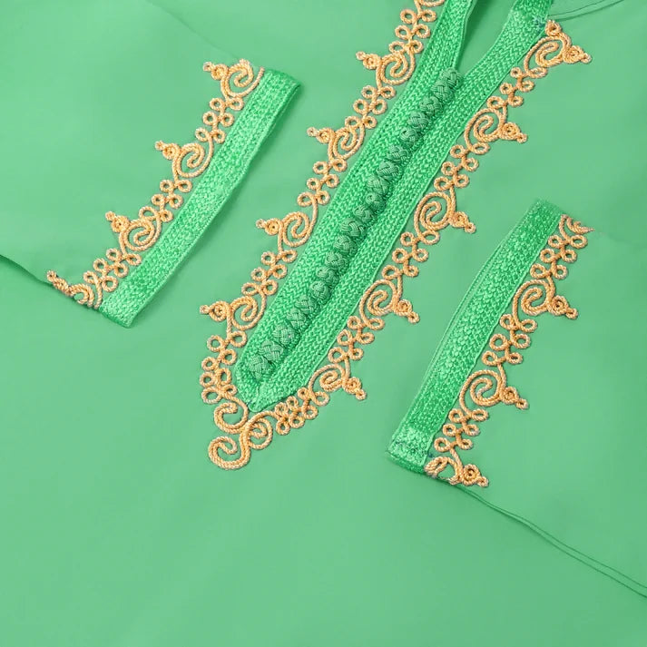 Green Paris Moroccan Djellaba for girls kids