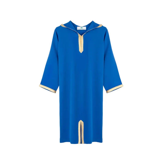 Electric blue Moroccan Djellaba for girls kids