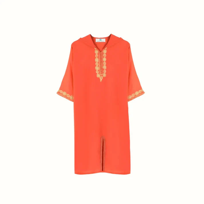 Orange Djellaba for girls kids
