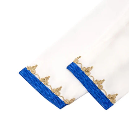 White blue Moroccan Djellaba for girls kids