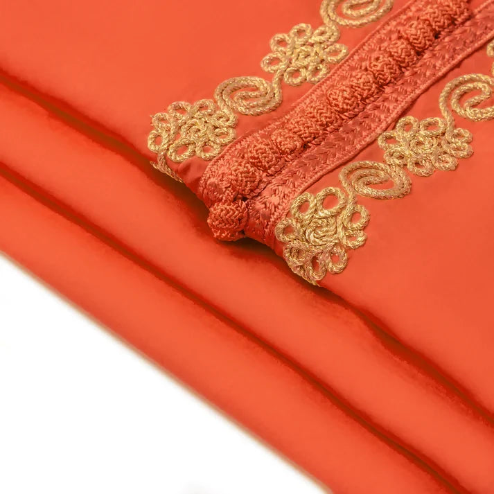 Orange Djellaba for girls kids