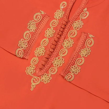 Orange Djellaba for girls kids